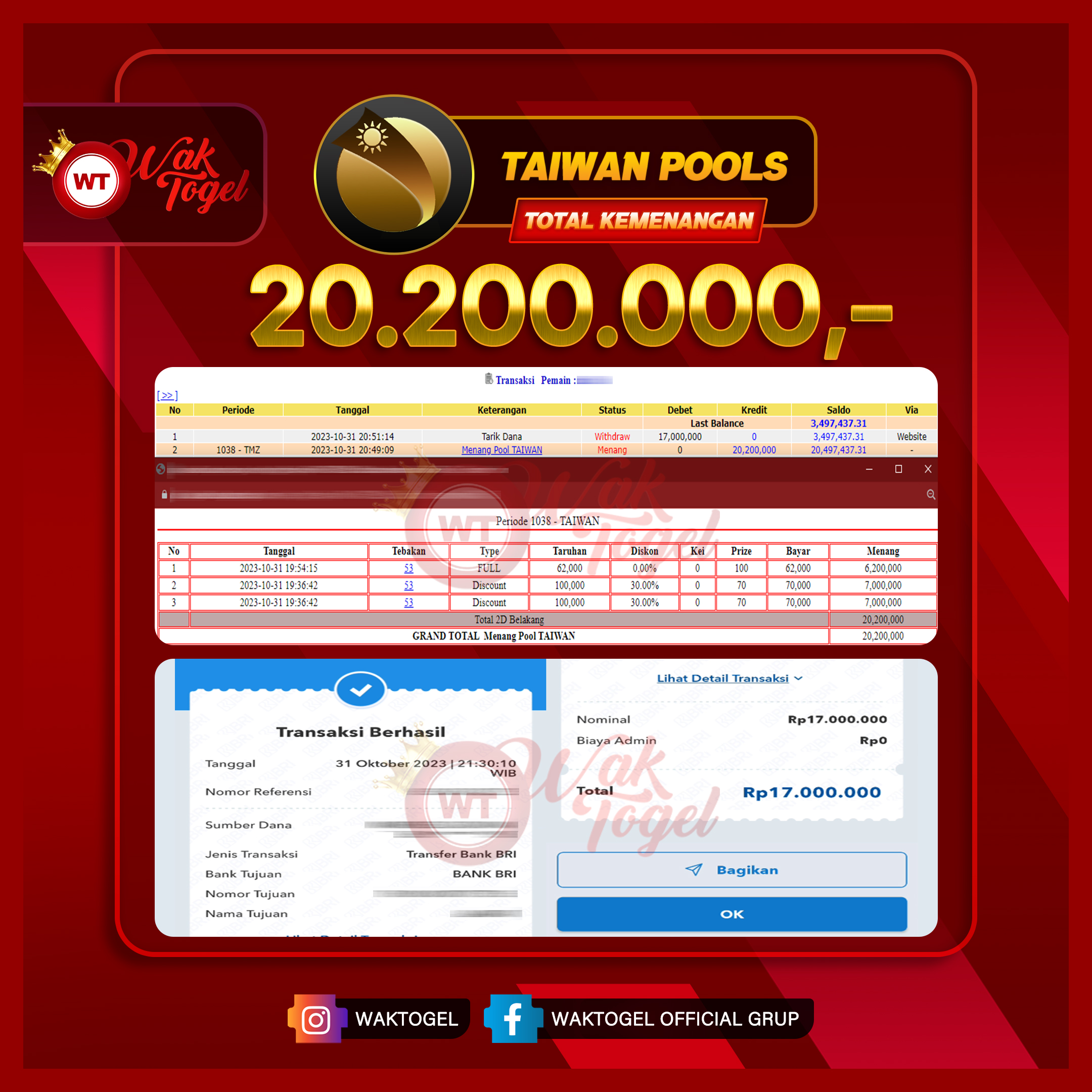 BUKTI PEMBAYARAN TAIWAN WAKTOGEL