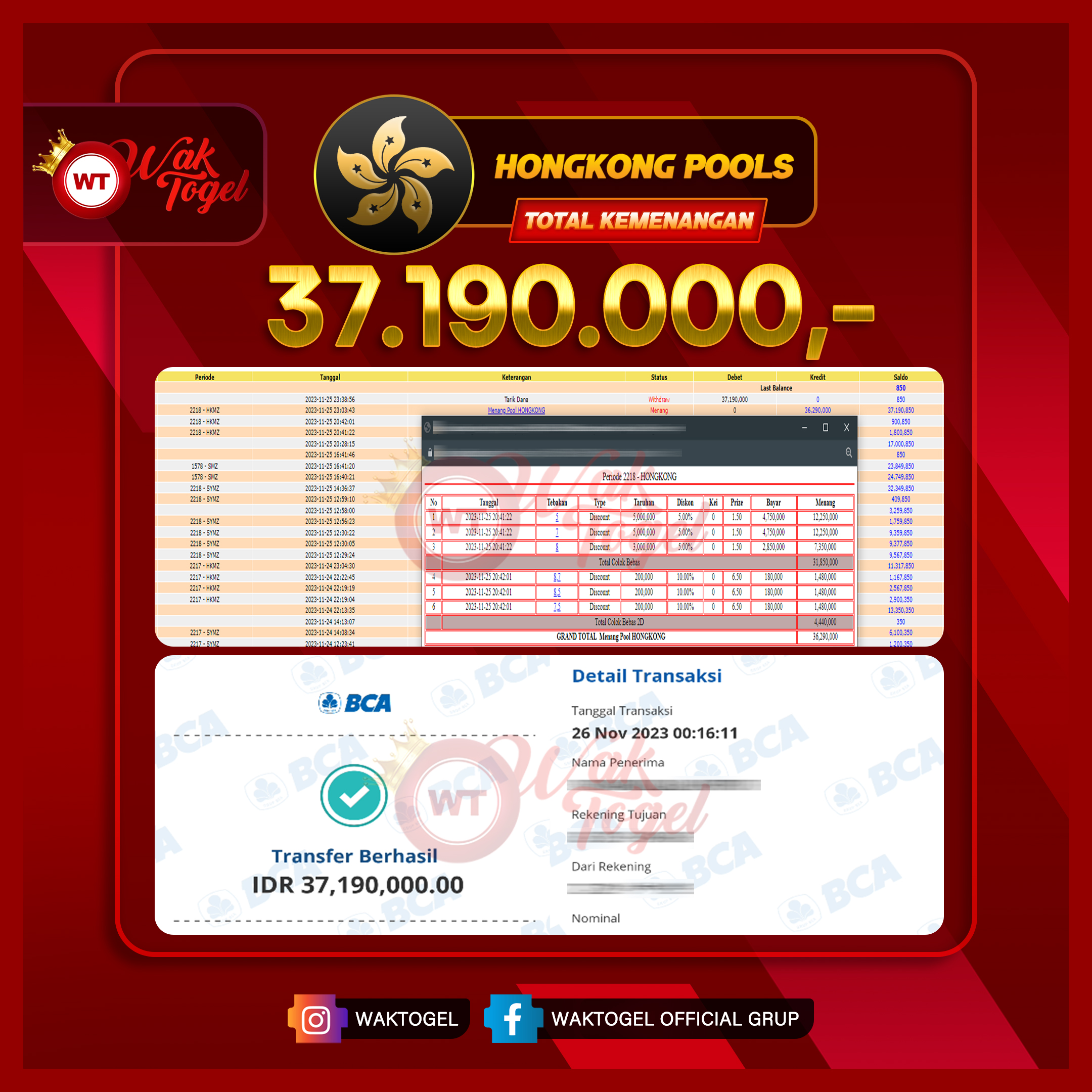 BUKTI PEMBAYARAN HONGKONG WAKTOGEL