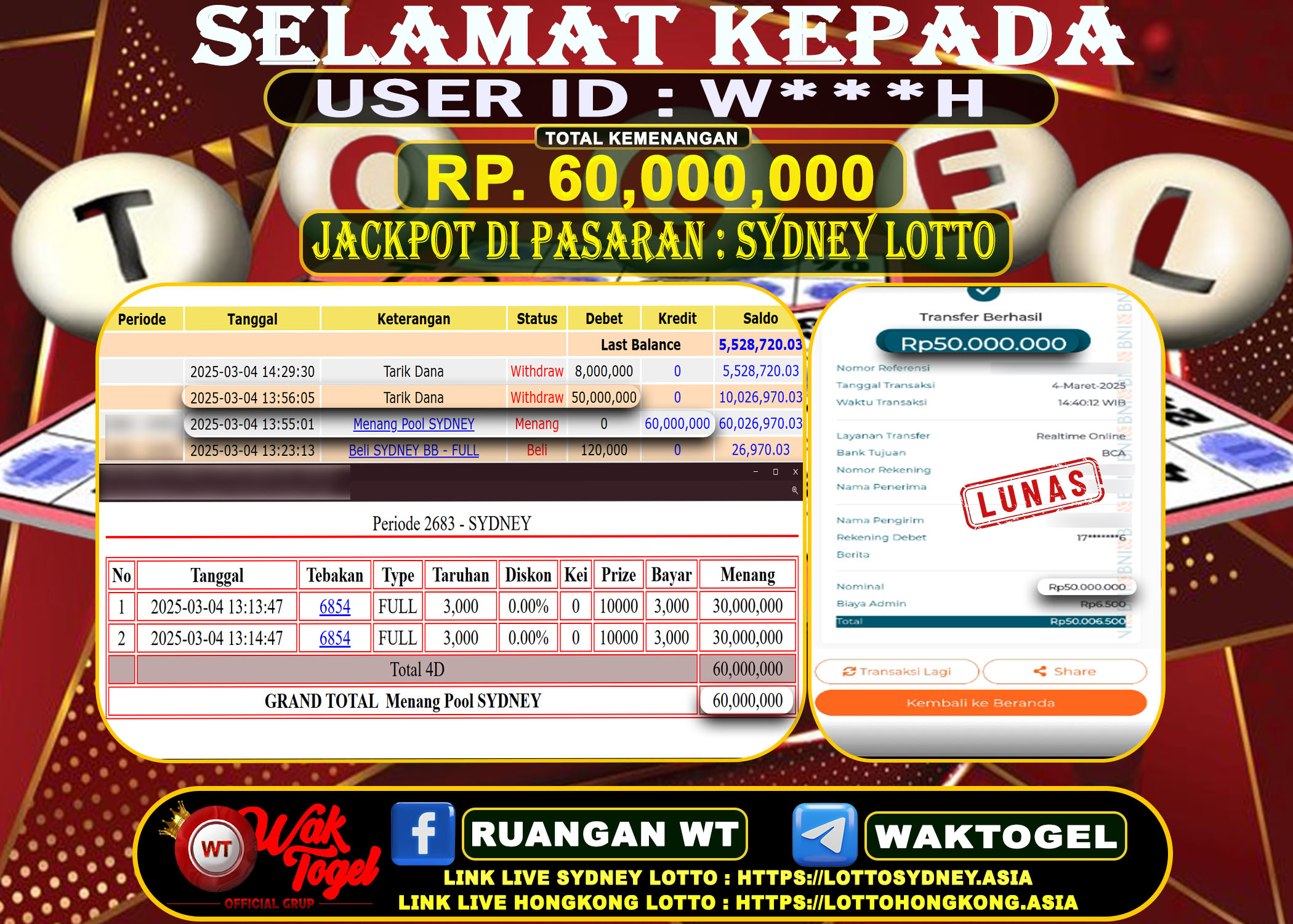 BUKTI PEMBAYARAN SYDNEY LOTTO WAKTOGEL