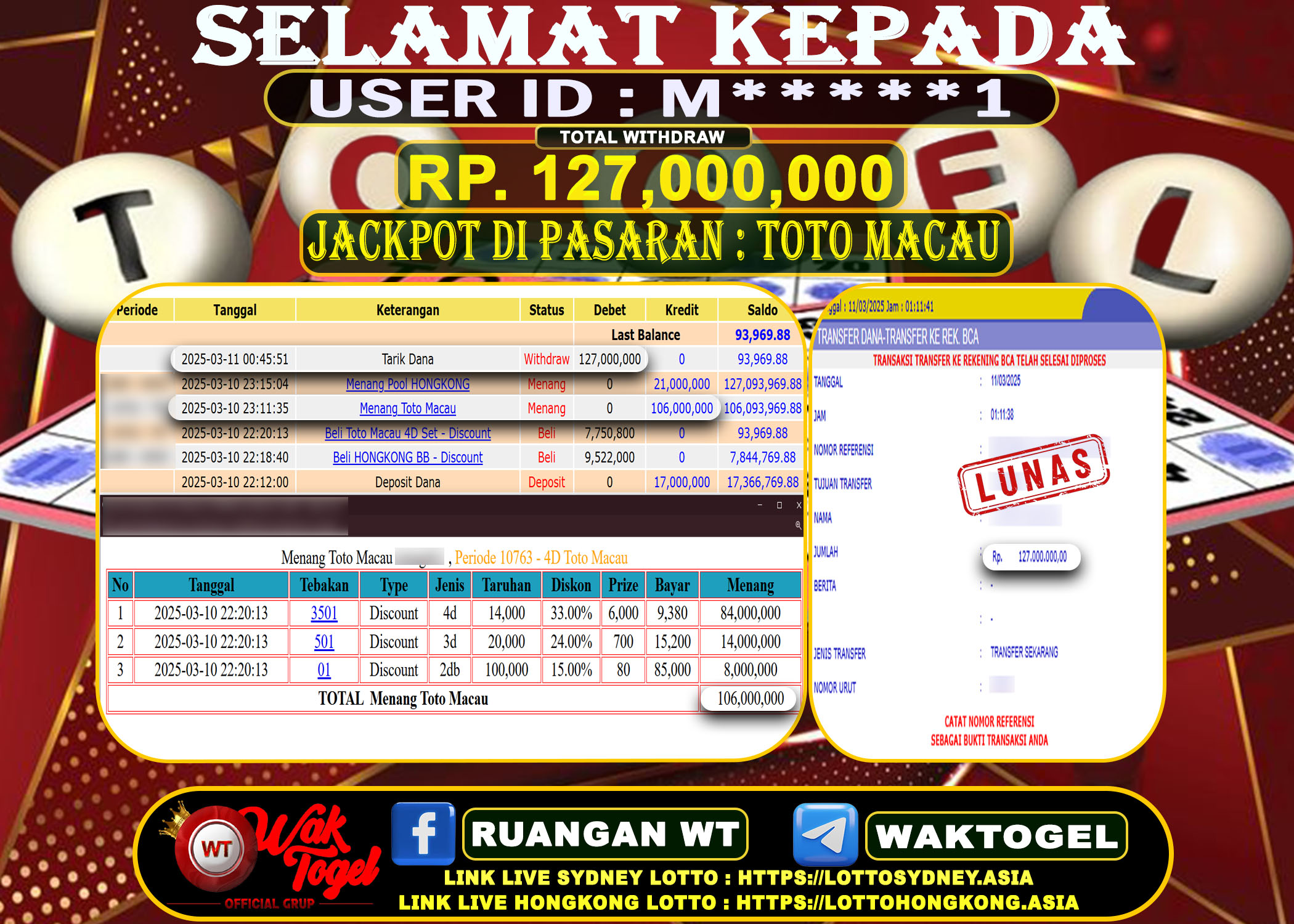 BUKTI PEMBAYARAN TOTO MACAU WAKTOGEL
