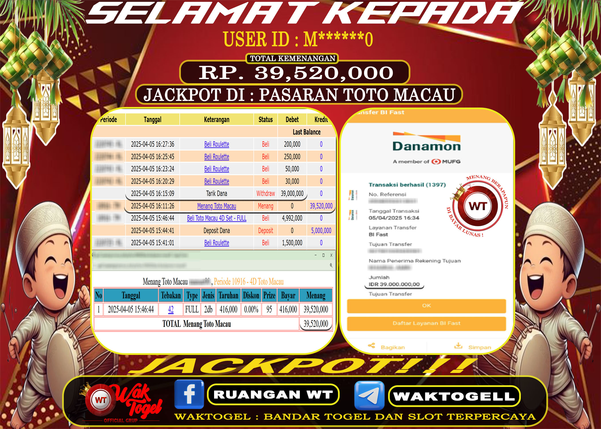 BUKTI PEMBAYARAN TOTO MACAU WAKTOGEL