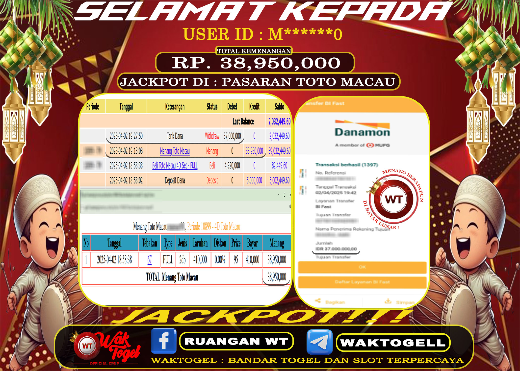 BUKTI PEMBAYARAN TOTO MACAU WAKTOGEL