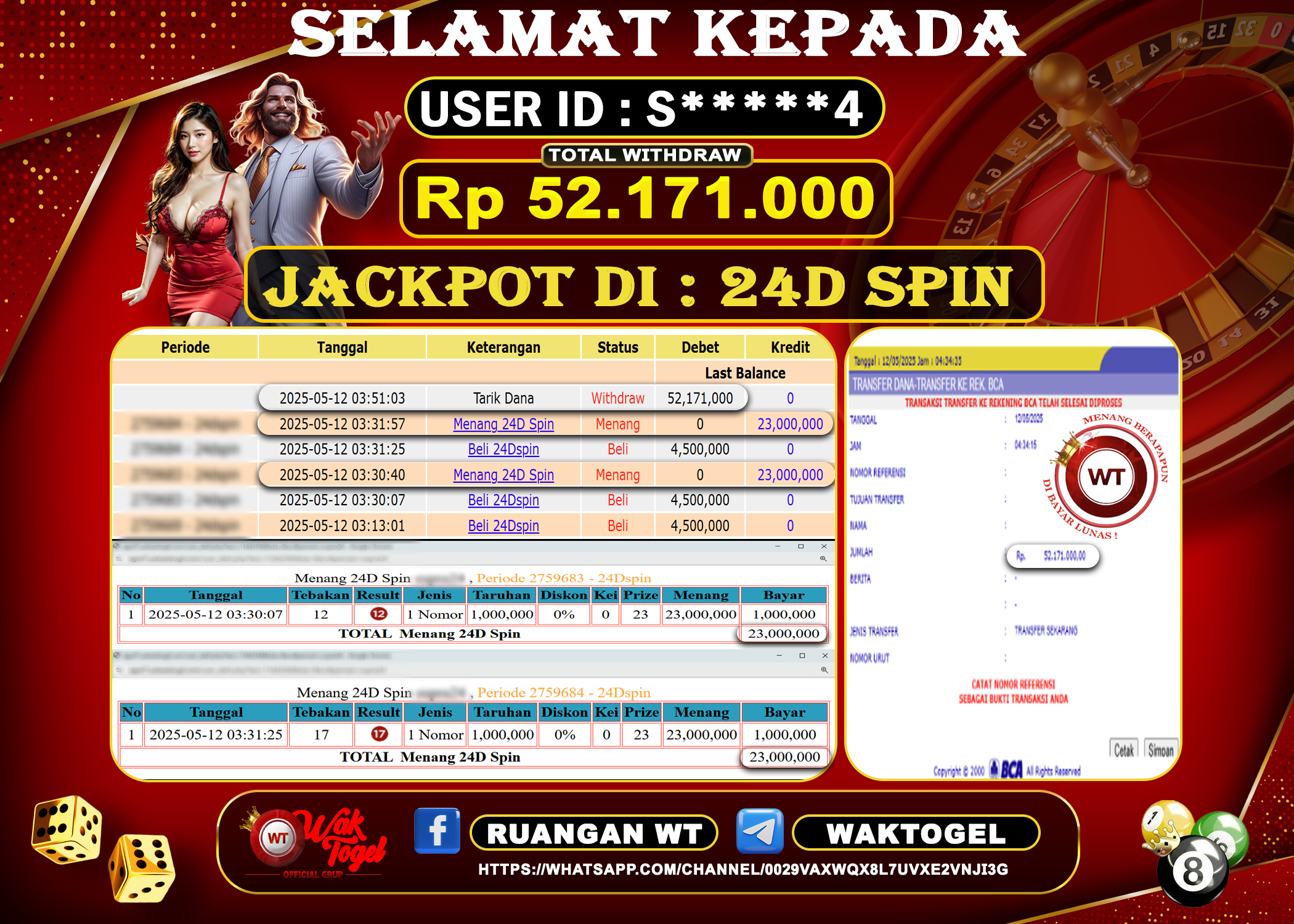 BUKTI PEMBAYARAN 24D SPIN WAKTOGEL
