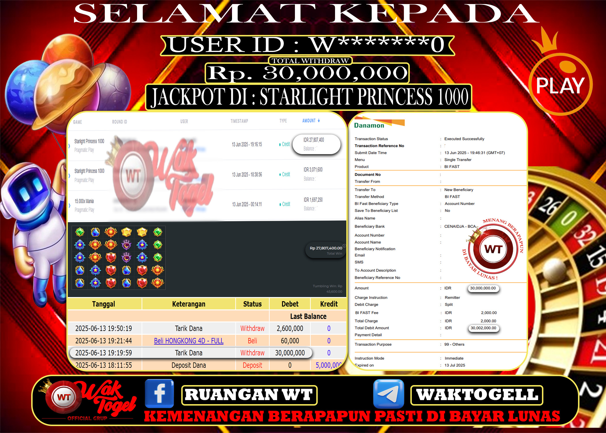 BUKTI PEMBAYARAN SLOT WAKTOGEL