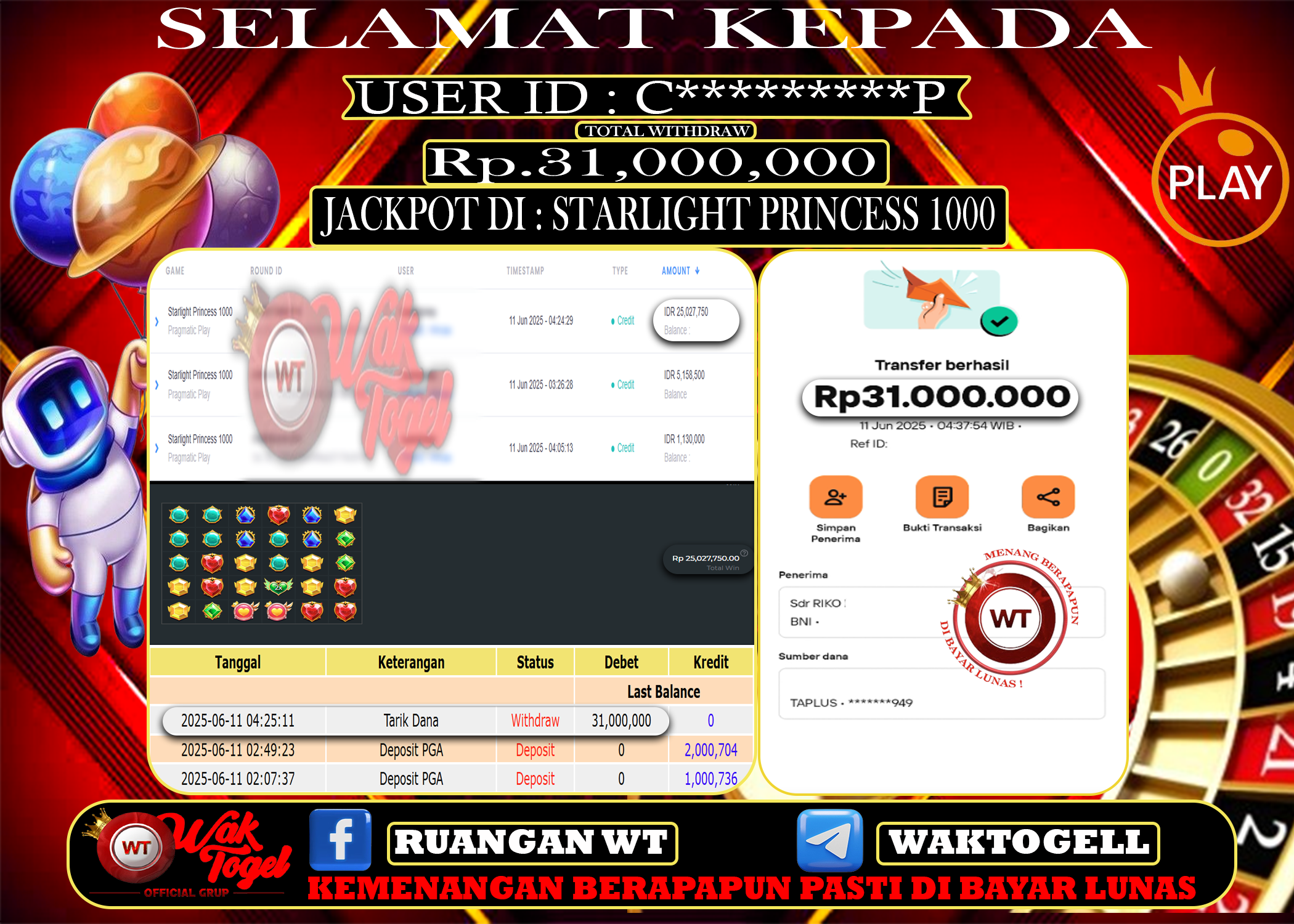 BUKTI PEMBAYARAN SLOT WAKTOGEL