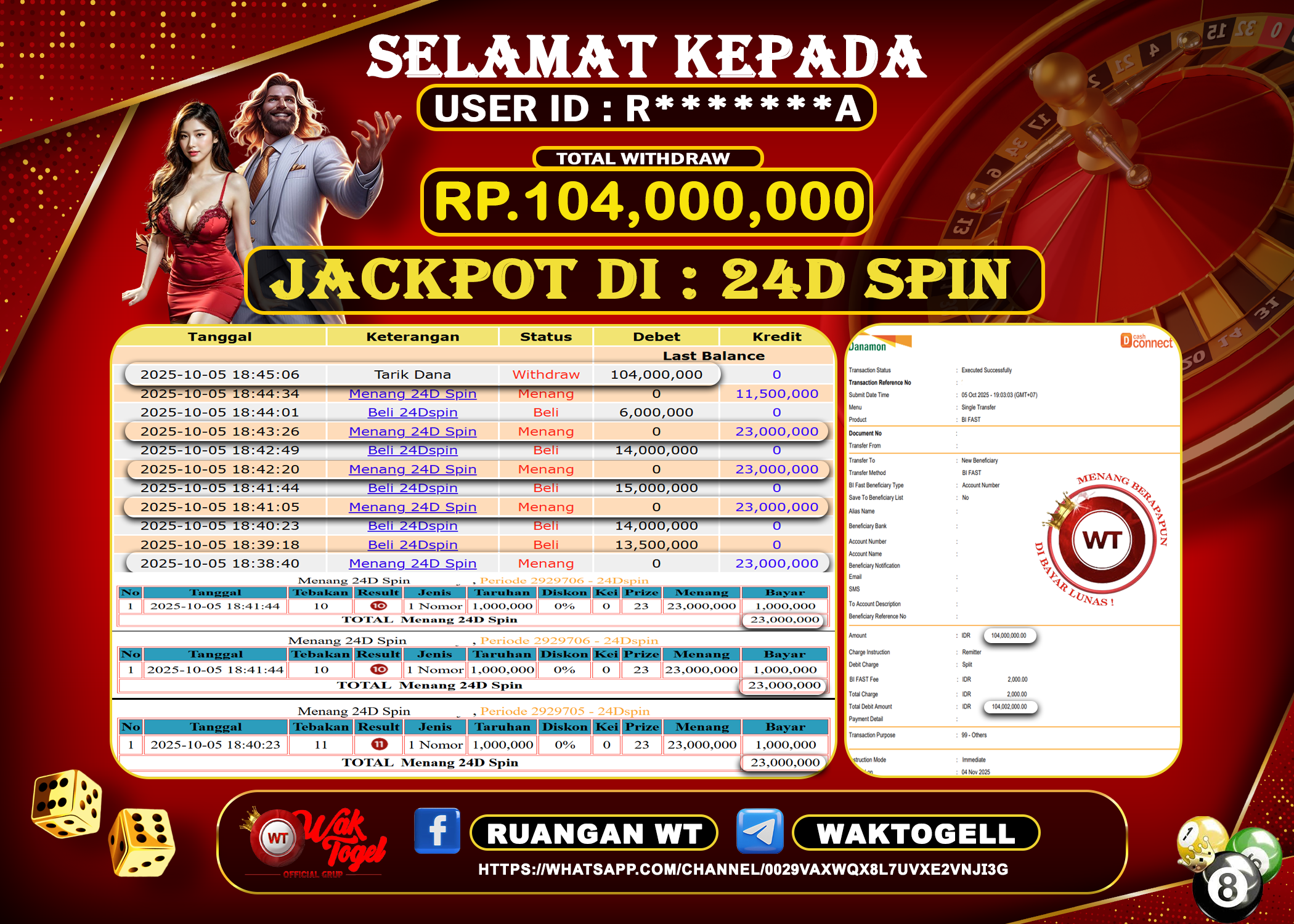 BUKTI PEMBAYARAN 24D SPIN WAKTOGEL