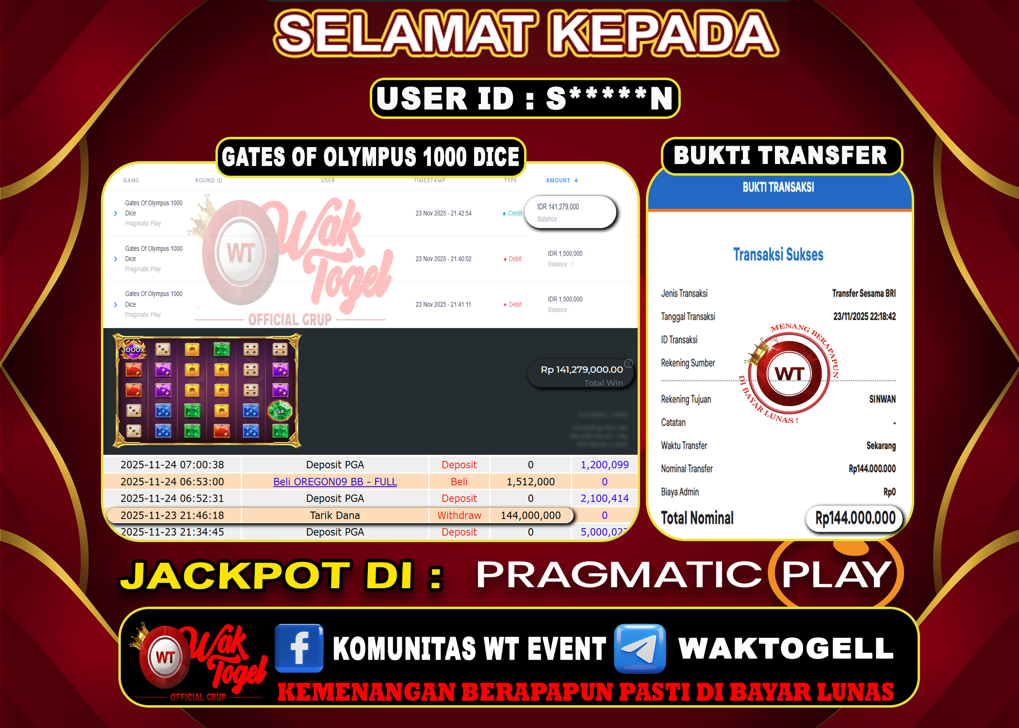 BUKTI PEMBAYARAN SLOT WAKTOGEL