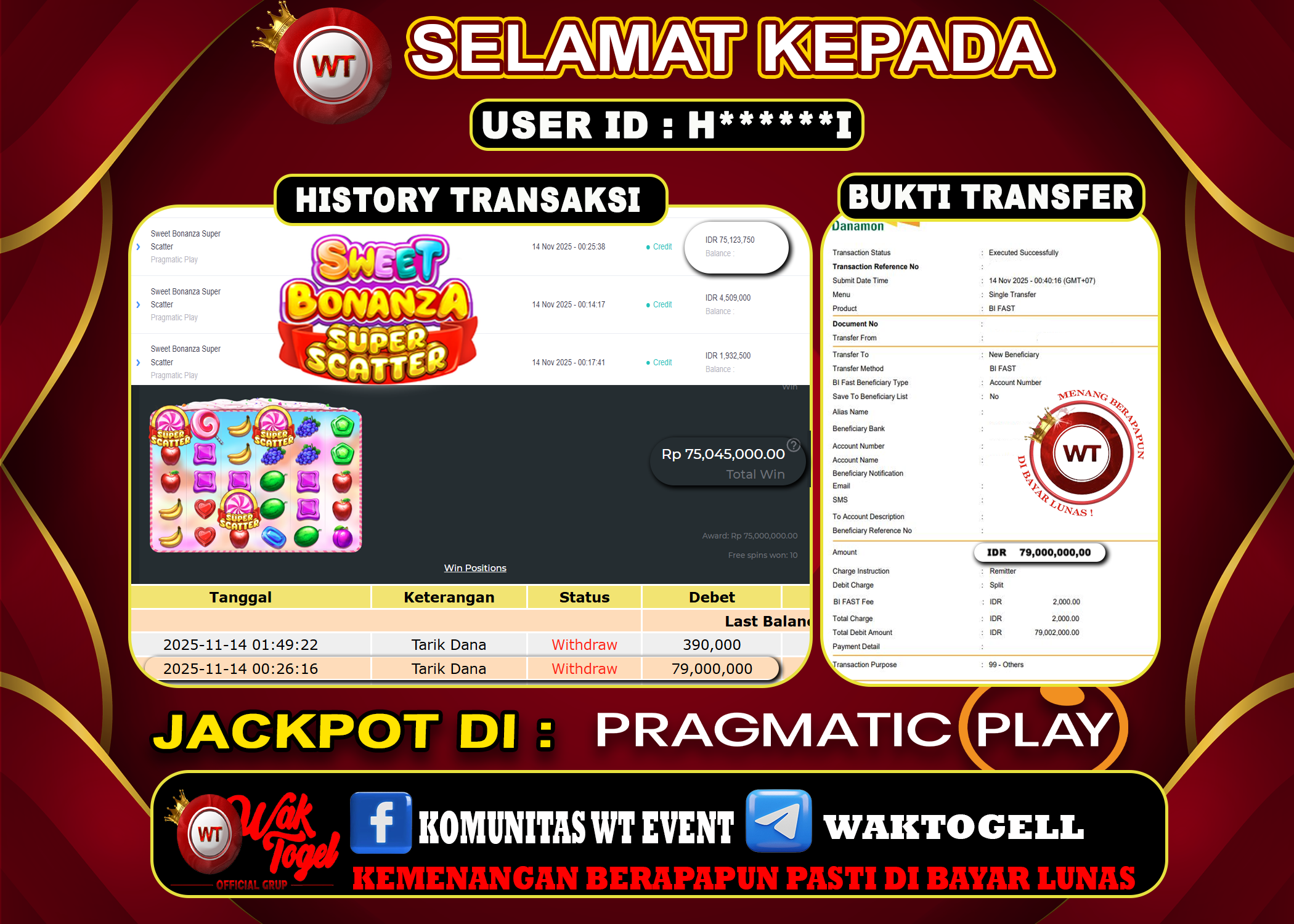 BUKTI PEMBAYARAN SLOT WAKTOGEL