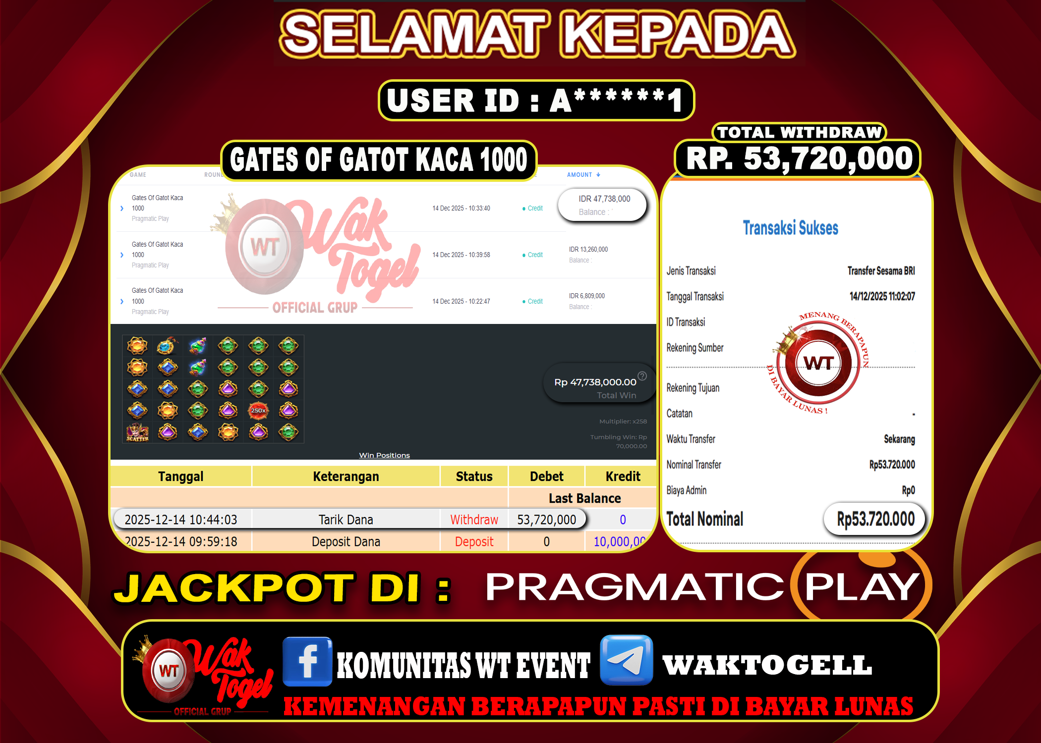 BUKTI PEMBAYARAN SLOT WAKTOGEL