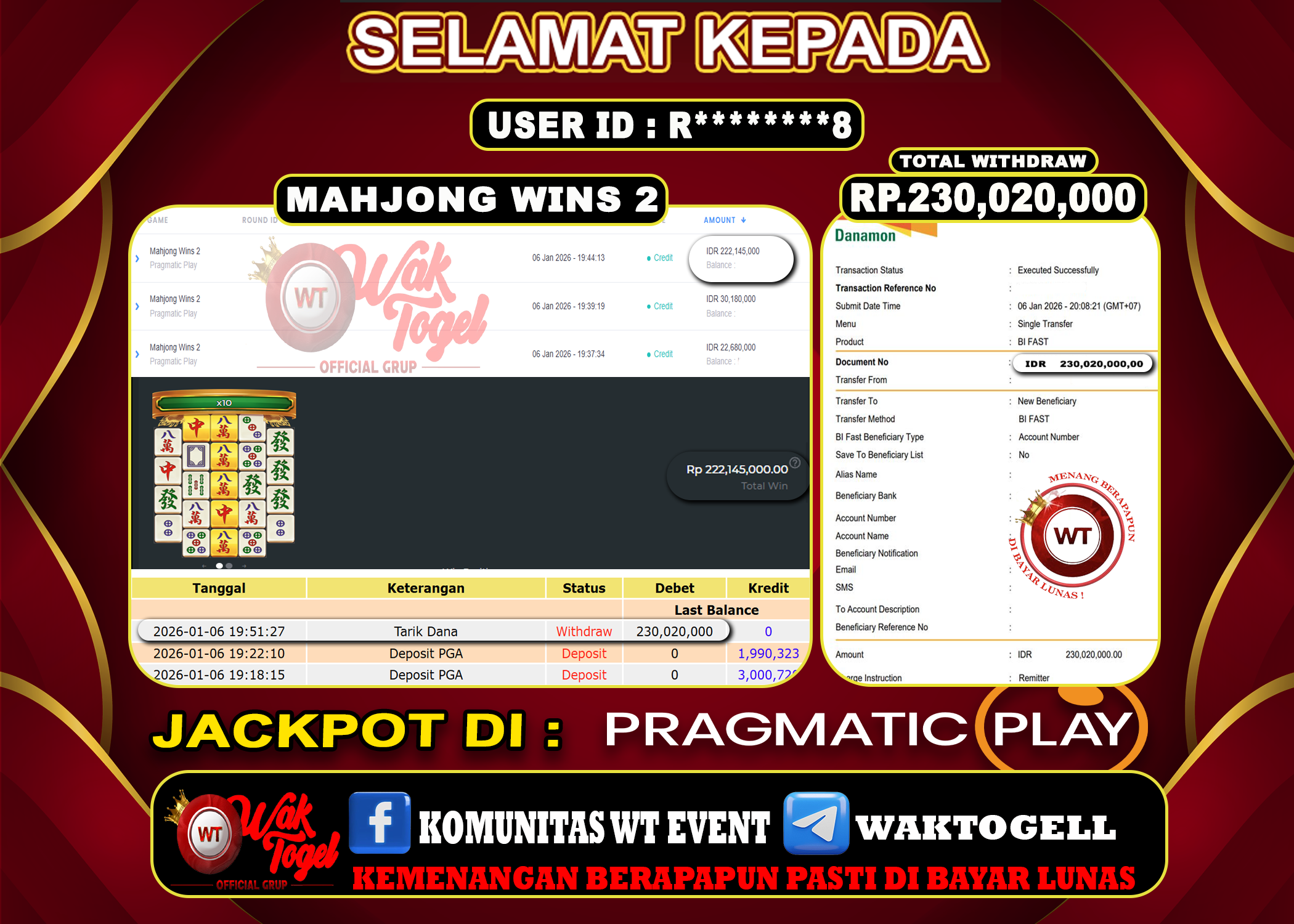 BUKTI PEMBAYARAN SLOT WAKTOGEL