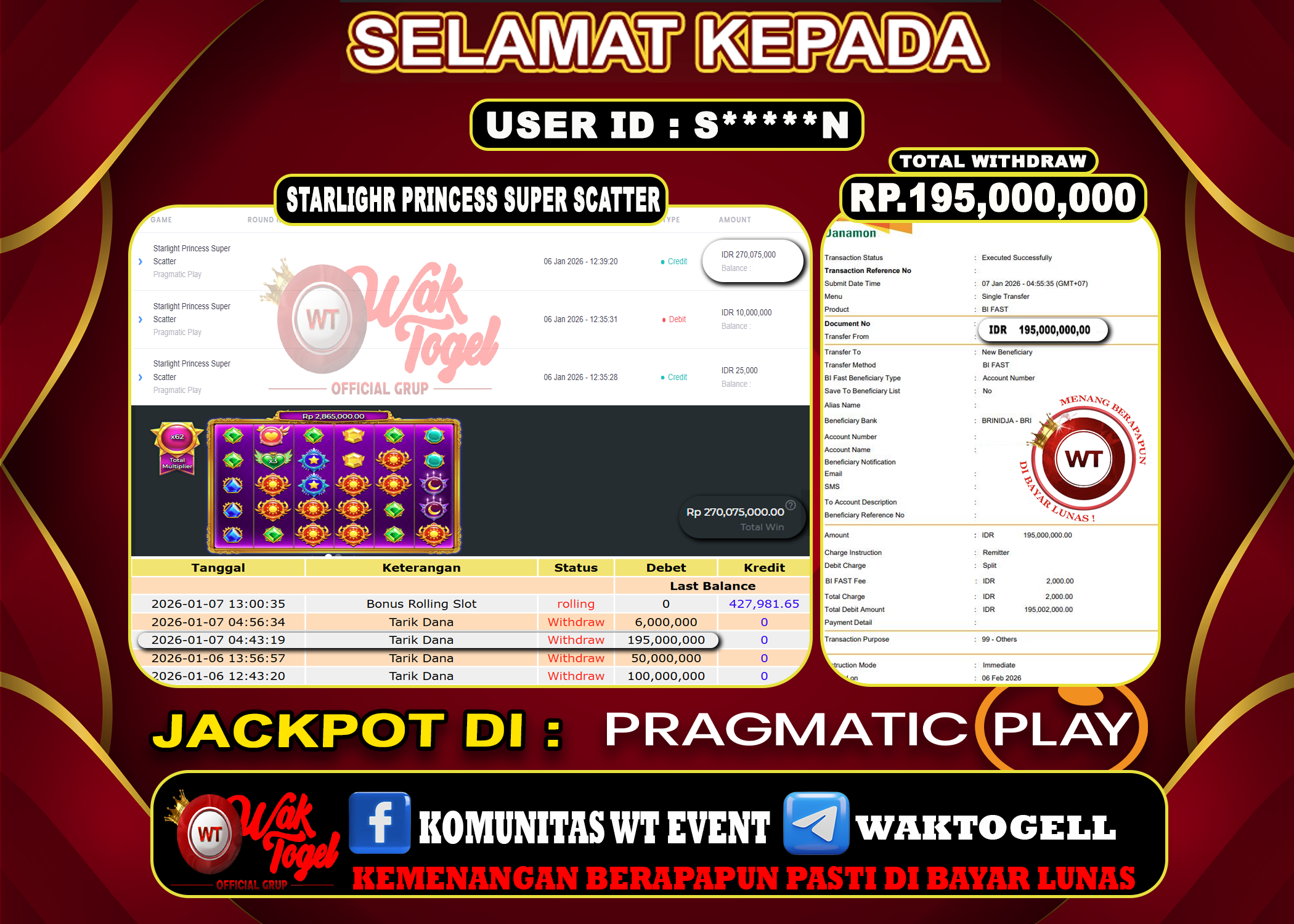 BUKTI PEMBAYARAN SLOT WAKTOGEL