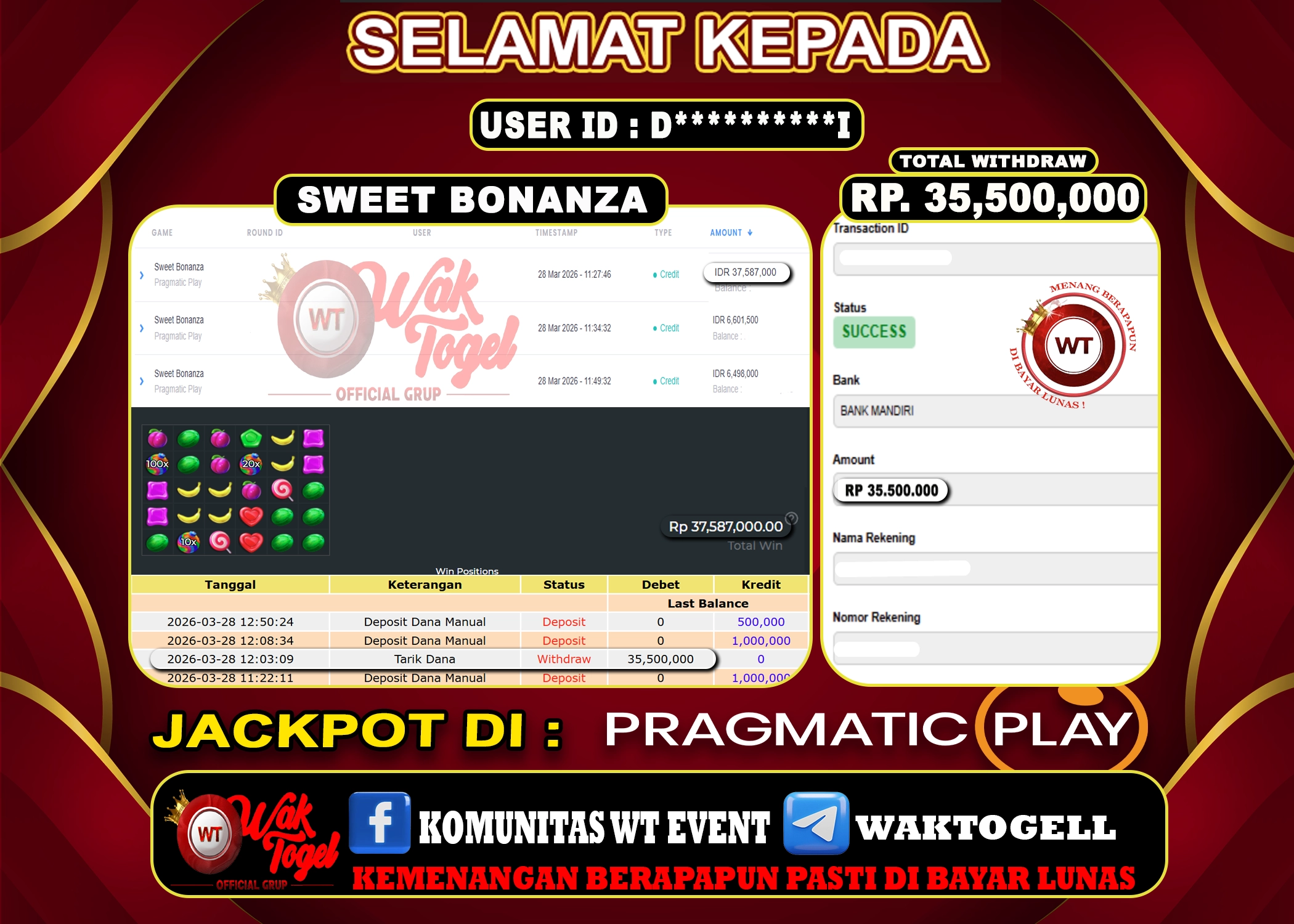 BUKTI PEMBAYARAN SLOT WAKTOGEL