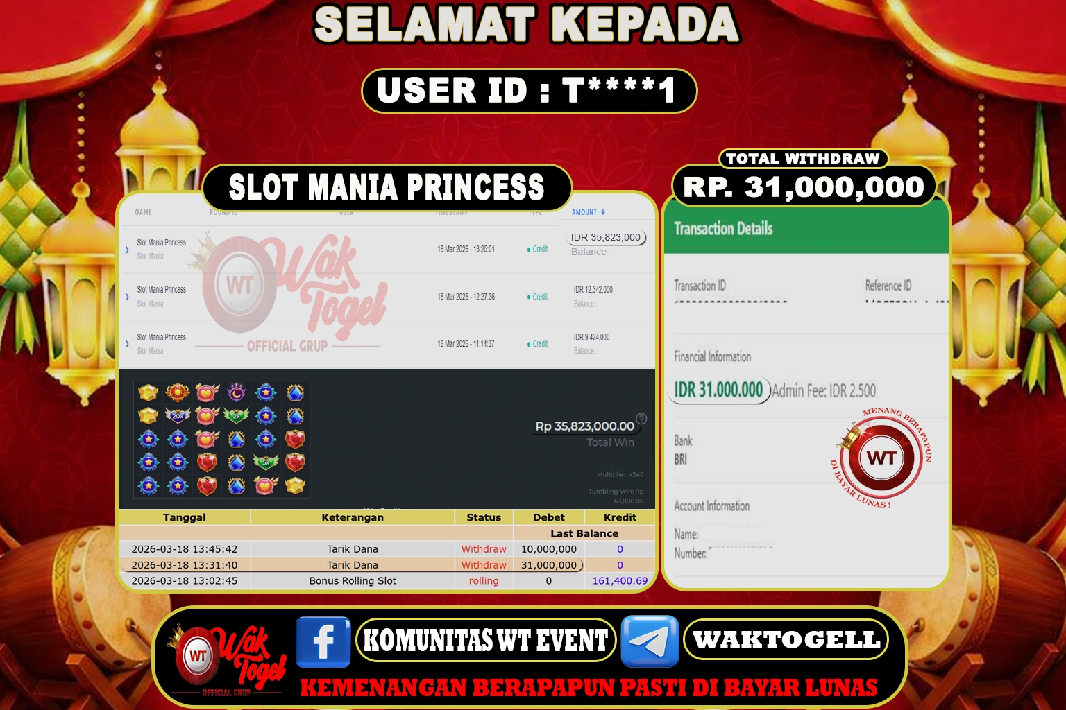 BUKTI PEMBAYARAN SLOT WAKTOGEL